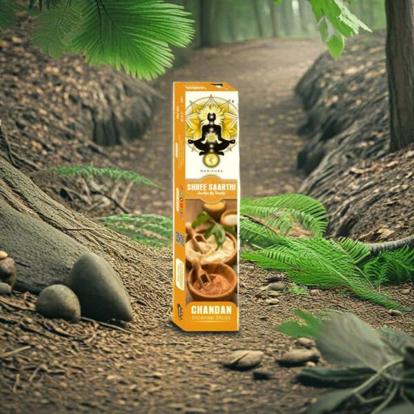 Shree Saarthi Chakra Premium Chandan Incense Sticks | 68 gms.