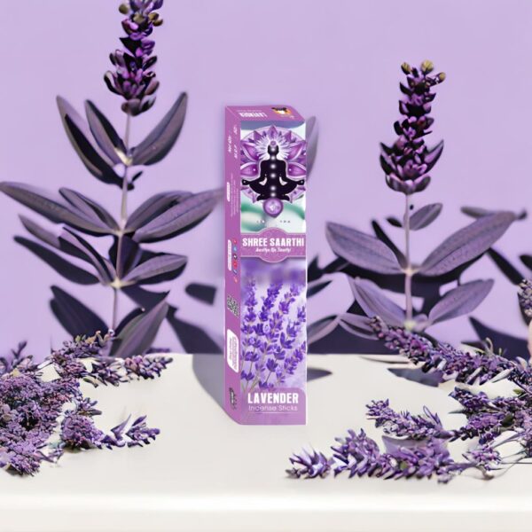 Shree Saarthi Chakra Premium Lavender Incense Sticks | 68 gms.